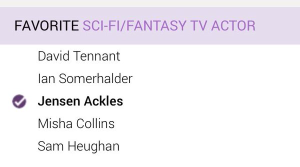 Jensen Ackles Wins People’s Choice Award For Favorite Sci-Fi Fantasy TV Actor