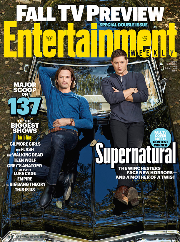 Supernatural Wins 2016 EW Fall Preview Cover – Updated