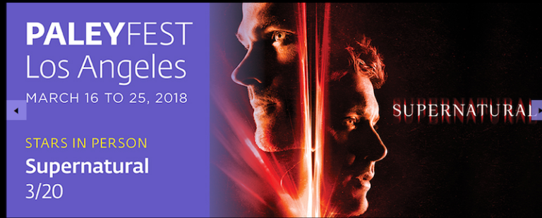 Supernatural to be at PaleyFest 2018